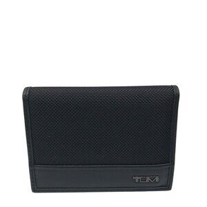 Tumi Black Ballistic Nylon L-Fold ID Wallet